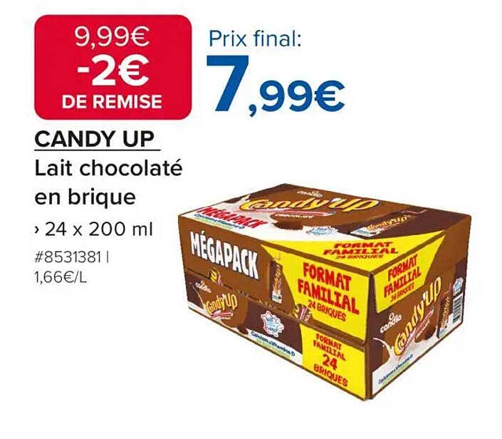 CANDY UP - Lait chocolaté en brique