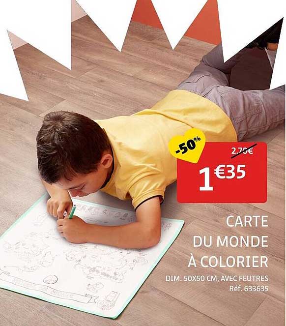 CARTE DU MONDE À COLORIER
