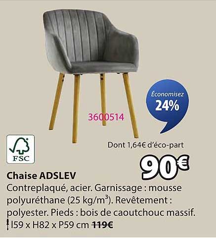 Chaise ADSLEV