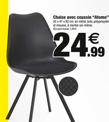 Chaise avec coussin “Atome”