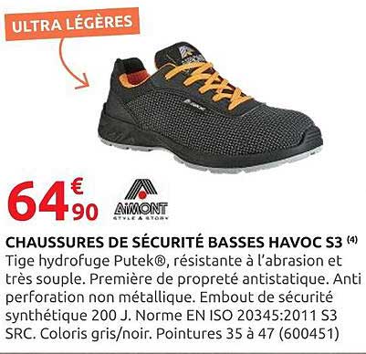 CHAUSSURES DE SÉCURITÉ BASSES HAVOC S3