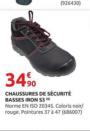 CHAUSSURES DE SÉCURITÉ BASSES IRON S3