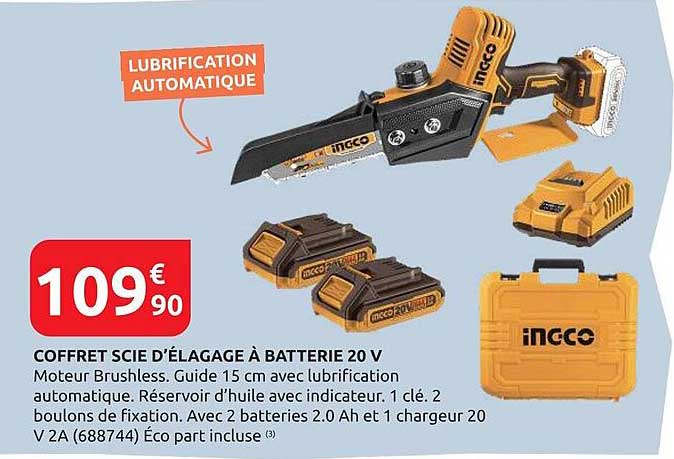 COFFRET SCIE D’ÉLAGAGE À BATTERIE 20 V