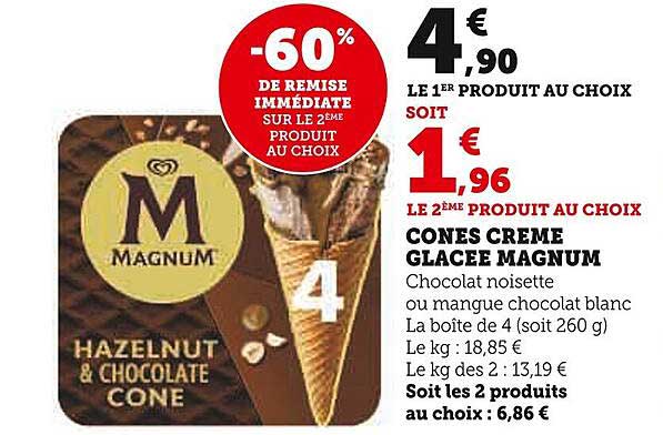 CONES CREME GLACEE MAGNUM