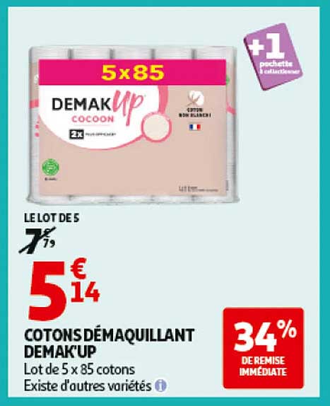 COTONS DÉMAQUILLANT DEMAK'UP