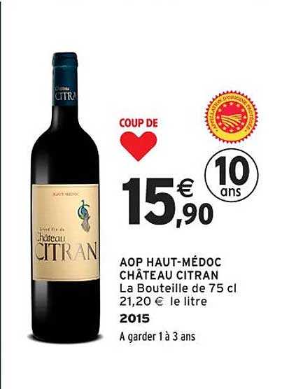 Coup de cœur 10 ans AOP Haut-Médoc Château Citran