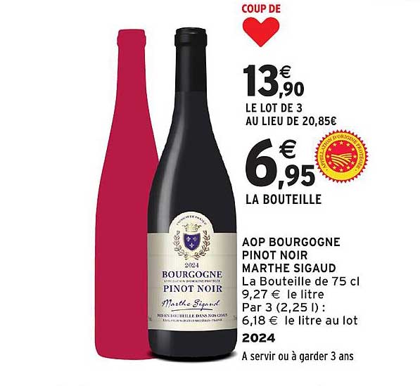 Coup de cœur : AOP Bourgogne Pinot Noir
