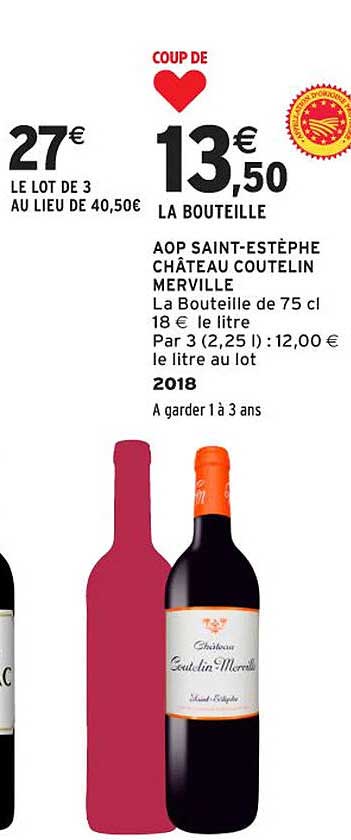 Coup de cœur : AOP Saint-Estèphe Château Coutelin Merville