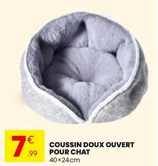 COUSSIN DOUX OUVERT POUR CHAT