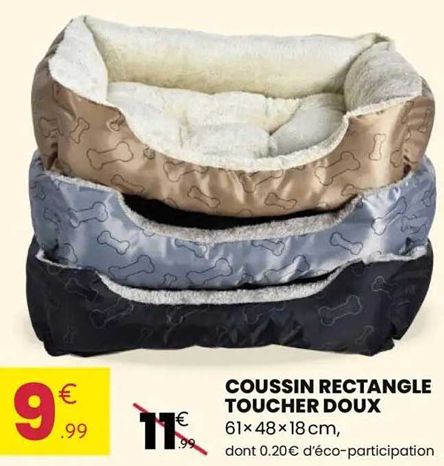 COUSSIN RECTANGLE TOUCHER DOUX