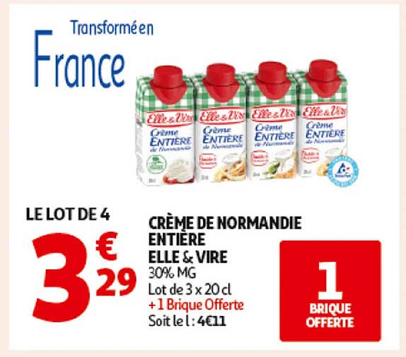 CRÈME DE NORMANDIE ENTIÈRE ELLE & VIRE