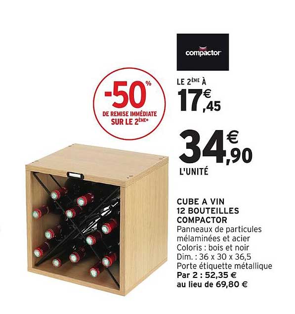 CUBE A VIN 12 BOUTEILLES COMPACHTOR