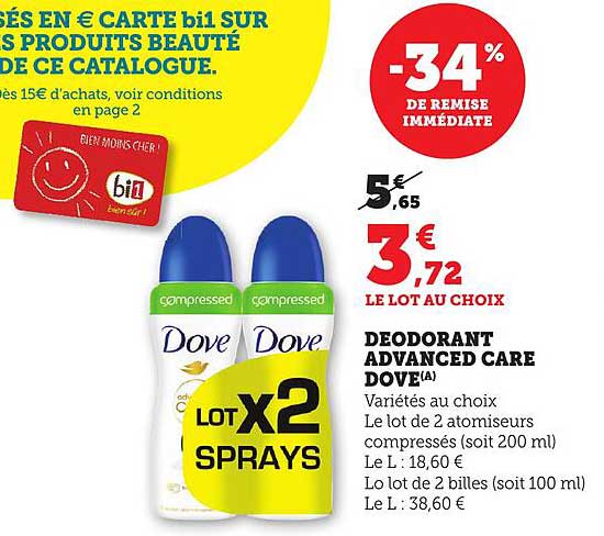 DEODORANT ADVANCED CARE DOVE