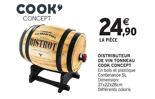DISTRIBUTEUR DE VIN TONNEAU COOK CONCEPT