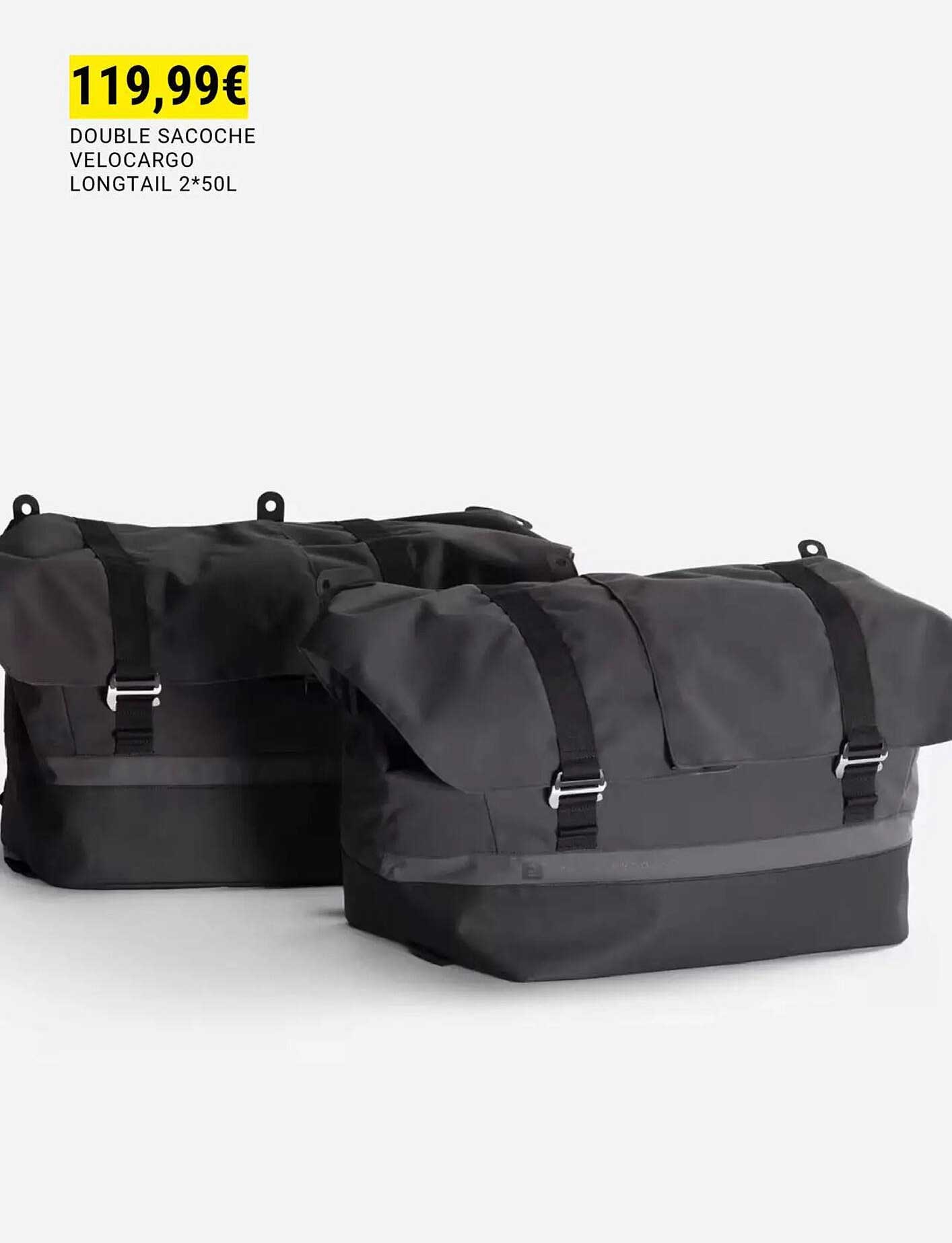 DOUBLE SACOCHE VELOCARGO LONGTAIL 2*50L