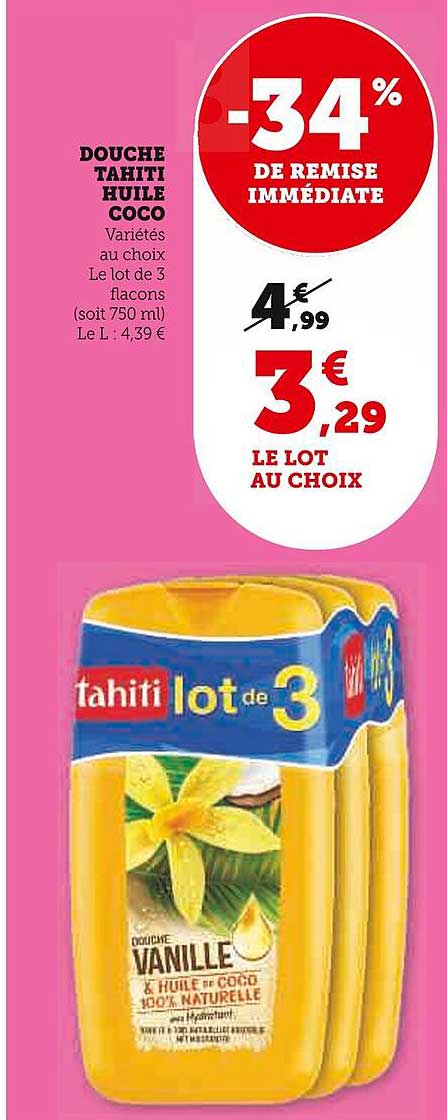 DOUCHE TAHITI HUILE COCO