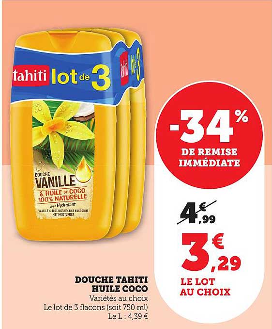 DOUCHE TAHITI HUILE COCO