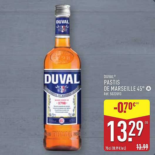 DUVAL PASTIS DE MARSEILLE 45°