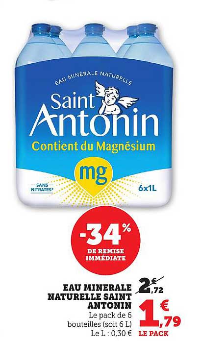 EAU MINERALE NATURELLE SAINT ANTONIN
