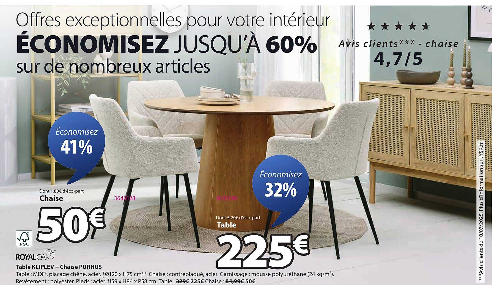 ÉCONOMISEZ JUSQU’À 60% sur de nombreux articles