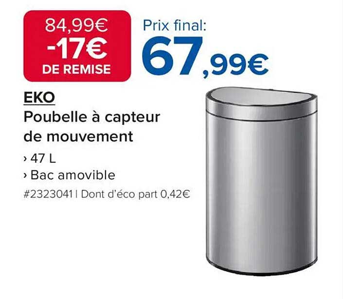 EKO Poubelle à capteur de mouvement