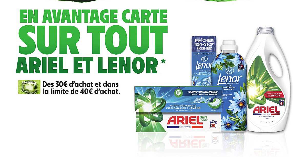 EN AVANTAGE CARTE SUR TOUT ARIEL ET LENOR