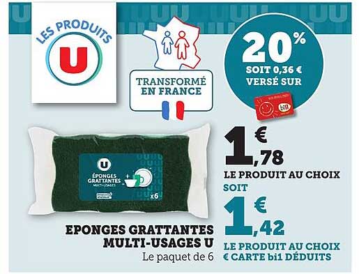 ÉPONGES GRATTANTES MULTI-USAGES U