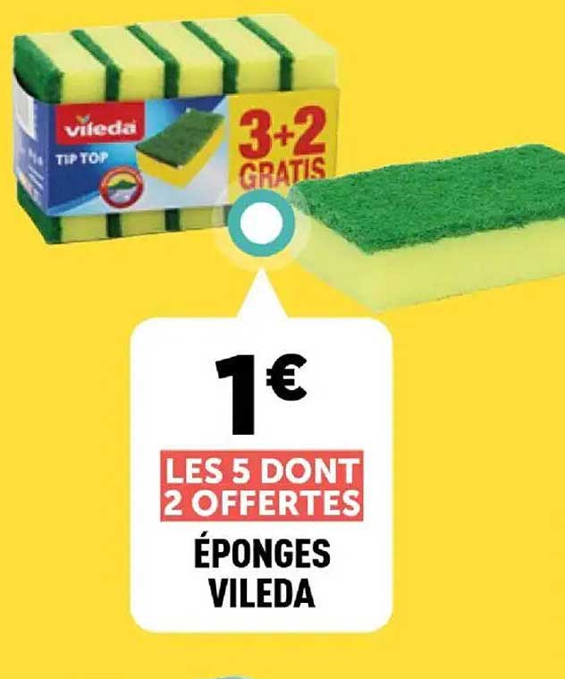 ÉPONGES VILEDA - LES 5 DONT 2 OFFERTES