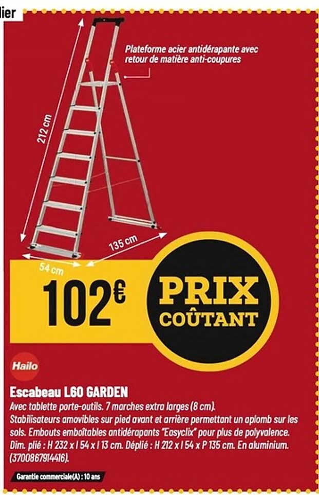 Escabeau L60 GARDEN