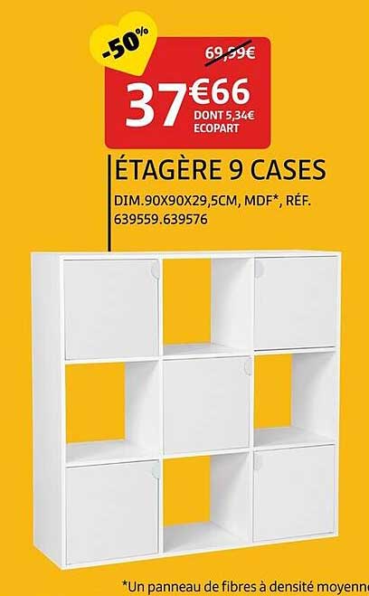 ÉTAGÈRE 9 CASES