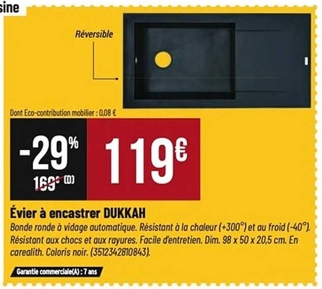Évier à encastrer DUKKAH