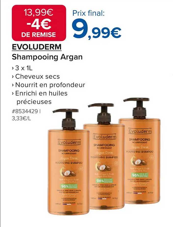 EVOLUDERM Shampooing Argan