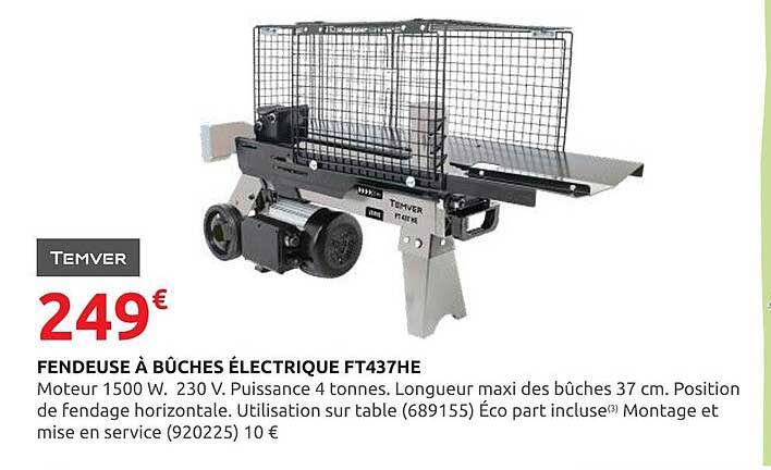FENDEUSE À BÛCHES ÉLECTRIQUE FT437HE