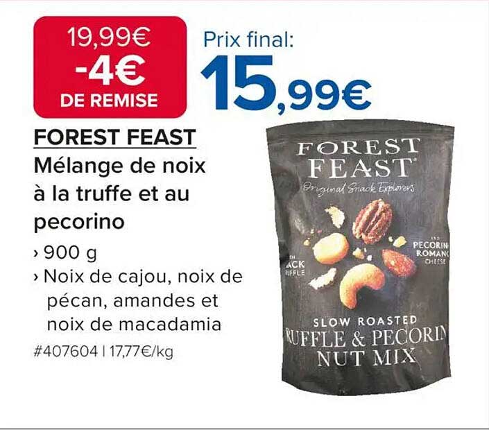 FOREST FEAST Mélange de noix à la truffe et au pecorino