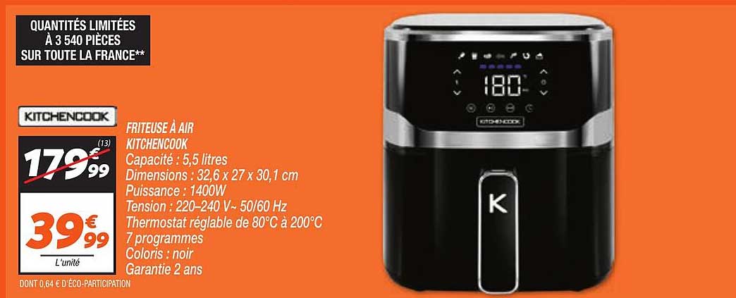FRITEUSE À AIR KITCHENCOOK