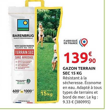 GAZON TERRAIN SEC 15 KG