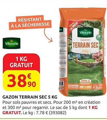 GAZON TERRAIN SEC 5 KG