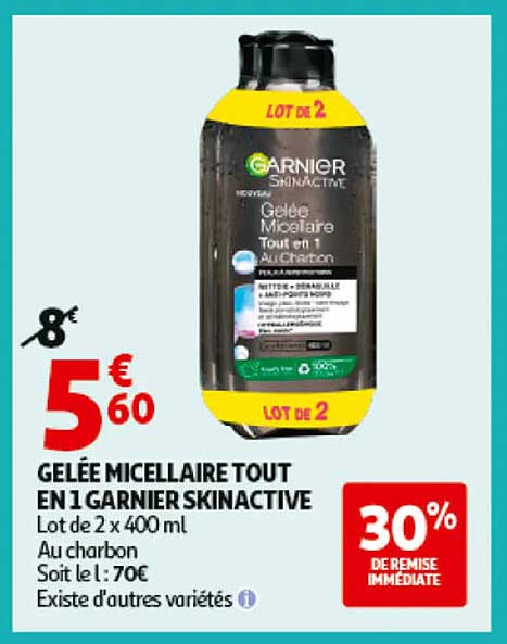 GELÉE MICELLAIRE TOUT EN 1 GARNIER SKINACTIVE