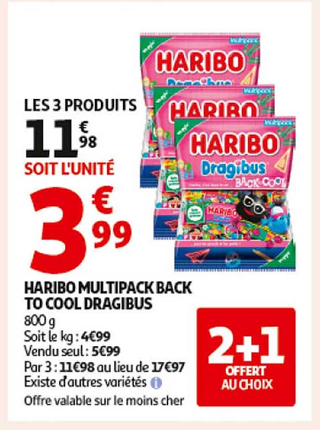 HARIBO MULTIPACK BACK TO COOL DRAGIBUS