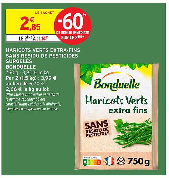HARICOTS VERTS EXTRA-FINS SANS RÉSIDU DE PESTICIDES SURLÉGÉS
