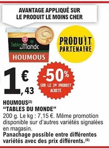 HOUMOUS "TABLES DU MONDE"