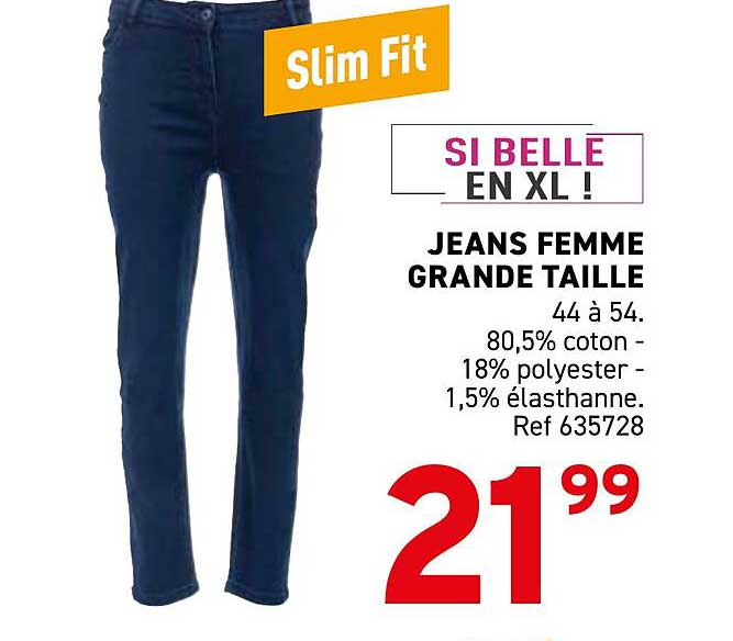 JEANS FEMME GRANDE TAILLE