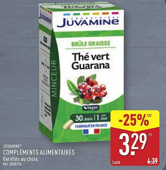 JUVA MINE - BRÛLE GRAISSE THÉ VERT GUARANA