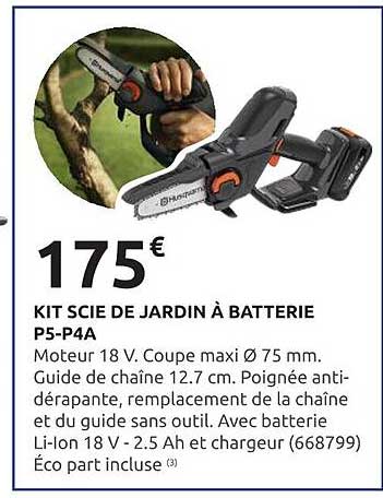 KIT SCIE DE JARDIN À BATTERIE P5-P4A