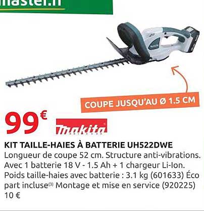KIT TAILLE-HAIES À BATTERIE UH522DWE