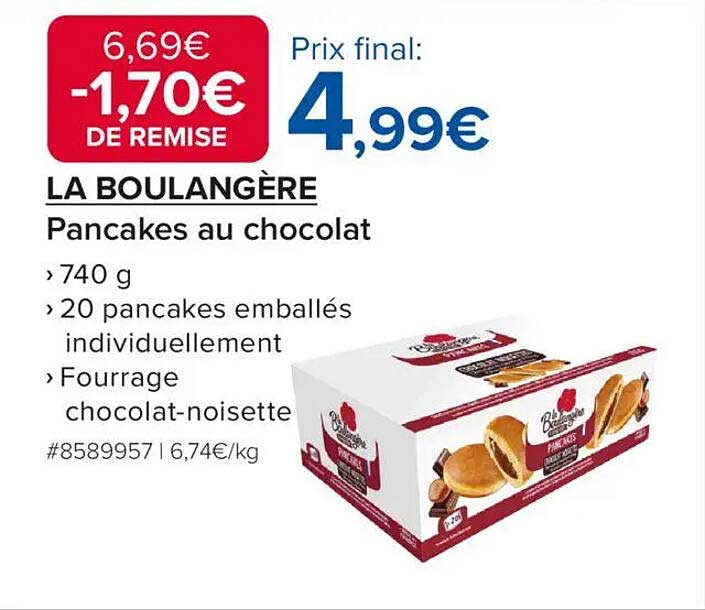 LA BOULANGÈRE Pancakes au chocolat