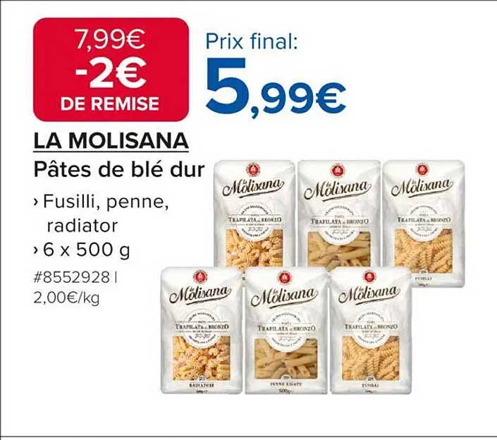 LA MOLISANA Pâtes de blé dur
