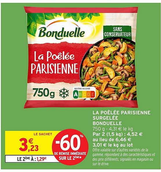 LA POÊLÉE PARISIENNE SURGELÉE BONDUELLE