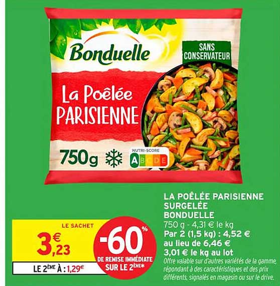 LA POÊLÉE PARISIENNE SURGELÉE BONDUELLE