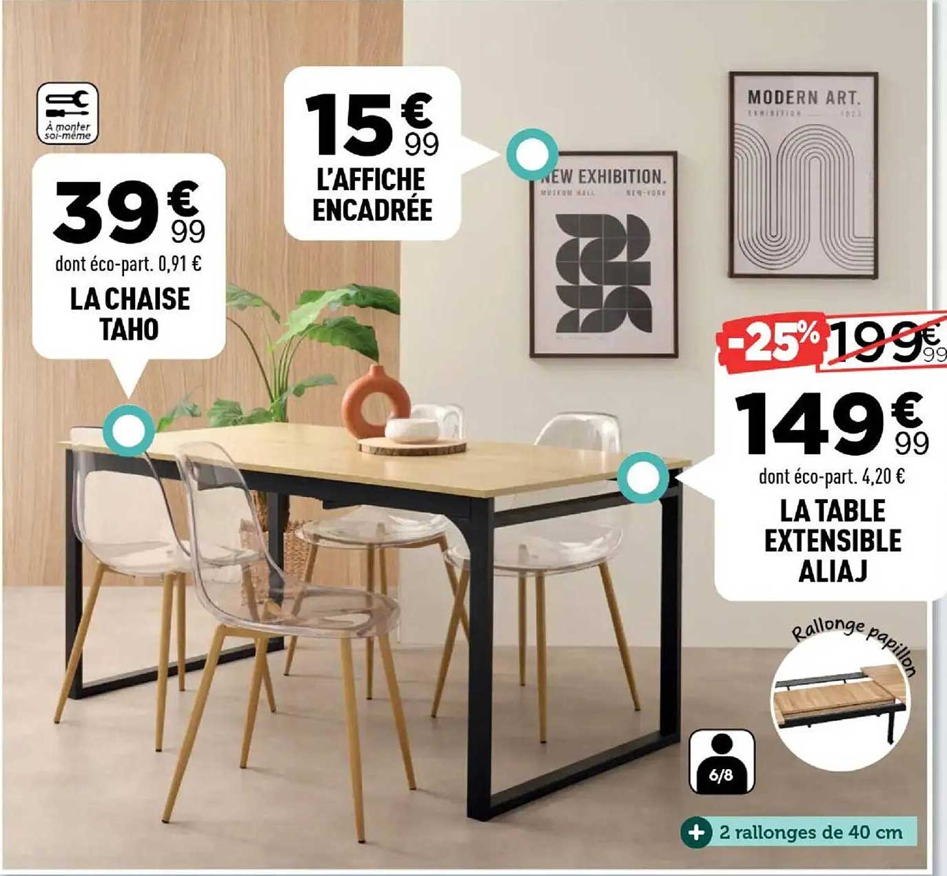 LA TABLE EXTENSIBLE ALIAJ